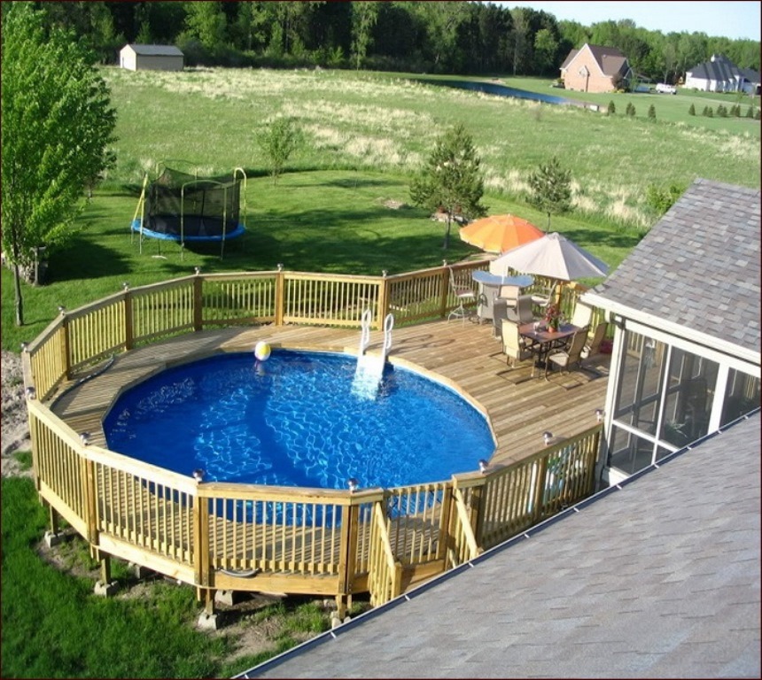 Above Ground Pool Landscaping Ideas Deshouse