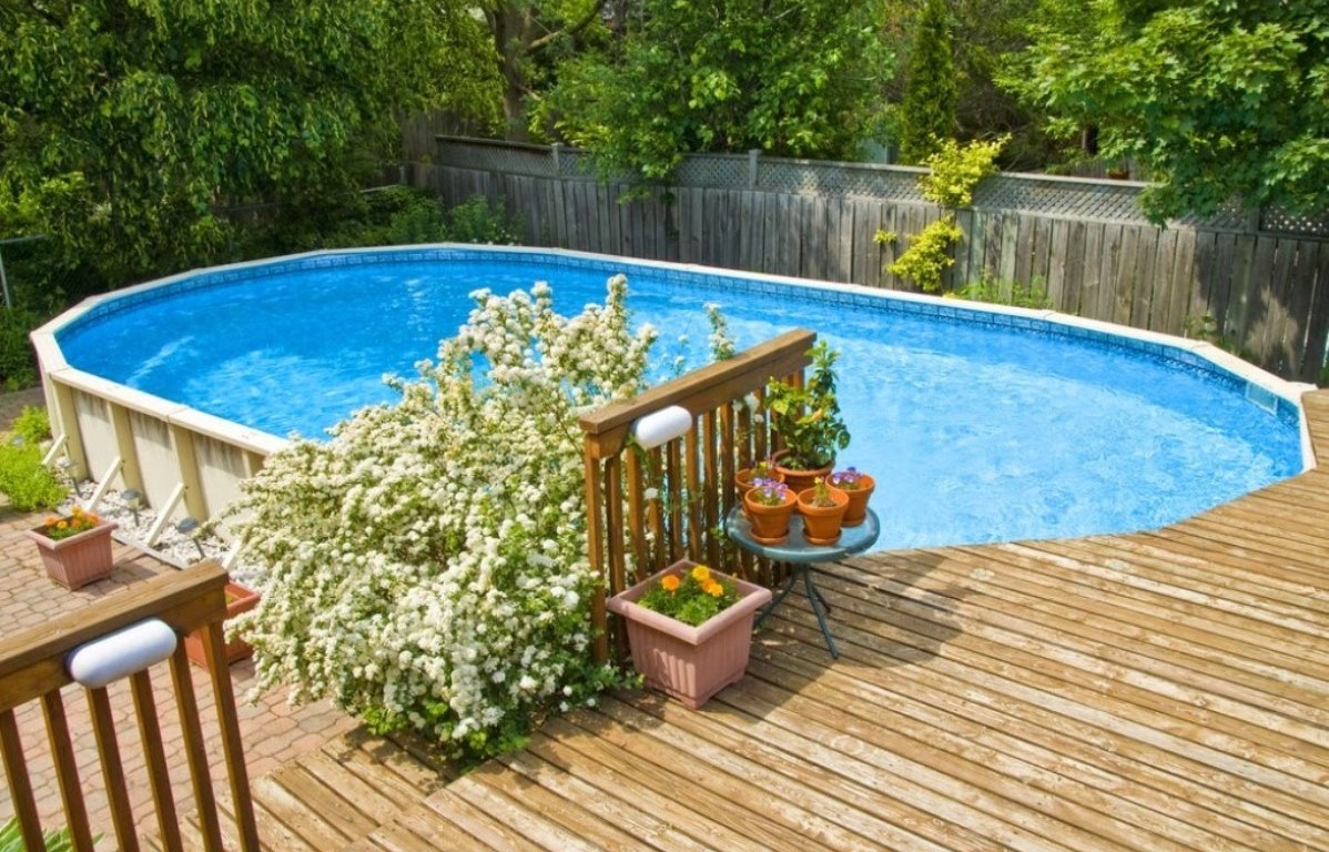 Above Ground Pool Landscaping Ideas Deshouse